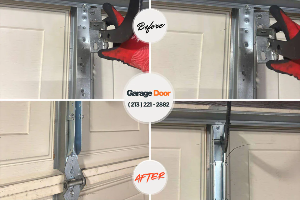 Before and after: garage door repair Star City, WV